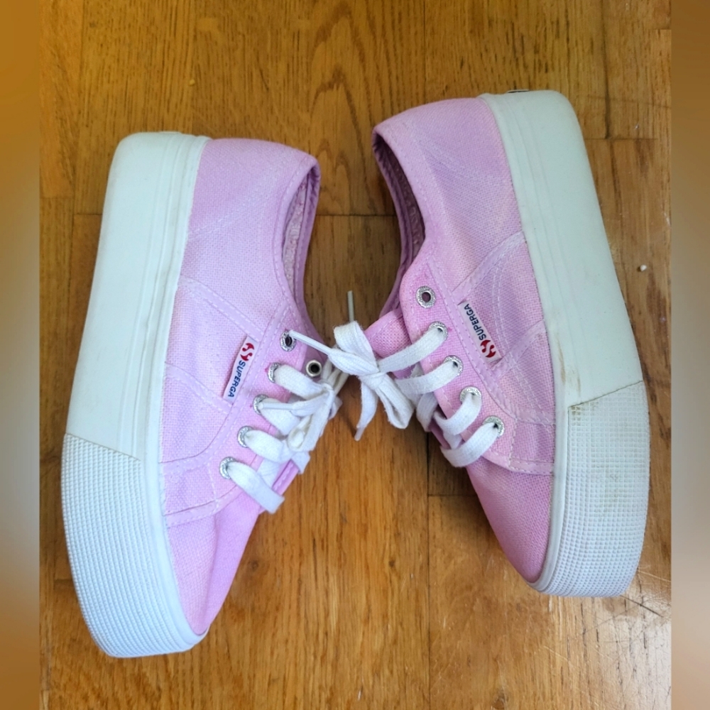 Superga platform sneakers pink